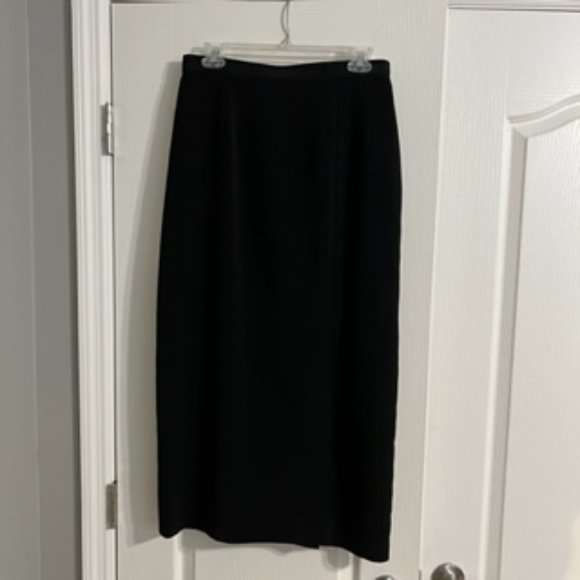 Sag Harbor Women's Slit Skirt 10 Black - Picture 1 of 12